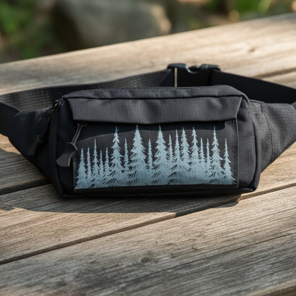 Unisex Black Active Waist Fanny Pack | Waist Bag | Adventure Crossbody